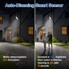 PCYIS Solar Street Lights Outdoor 2000LM, 6500K LED Solar Floodlight