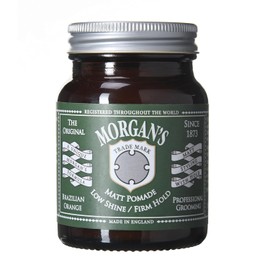 Morgan's Pomade Pomada Mate para Cabello de Hombre, Bajo Brillo y Fuerte Sujeción, Ideal para Pompas, Quiffs y Desvanecidos Laterales, Aroma a Naranja Brasileña 100g
