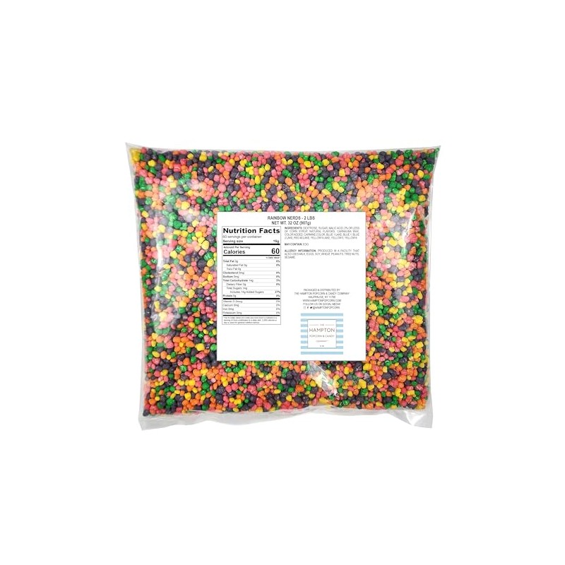 Nerds Candy Rainbow Bulk Bag - 2lb Bulk Candy Bag,