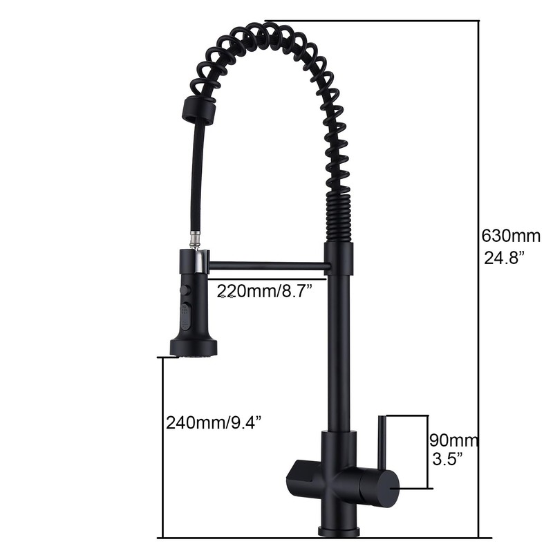 GICASA Kitchen Faucet with Temperature Digital Display, Solid Brass Kitchen
