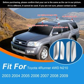 Car Roof Rack End Caps Fit For Toyota 4Runner 4WD N210 2003 2004 2005 2006 2007 2008 2009 Roof Rack Accessories Roof Rail End Cover Roof Luggage Rail Rack Protection Cover Shell Trim 1 Pc Black
