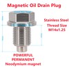 Dsnaduo 1PC M14x1.25 Stainless Steel Magnetic Oil Drain Plug Fit