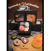 Bakepacker Black Bakery Boxes with Window 4x4x2.5 inches Small Size