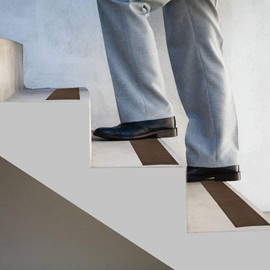 ONTWIE 2 Inch X 30 Foot Non Slip Safety Grip Tape for Stairs Steps Non Skid Tread High Traction Friction/Strong Grip Abrasive Adhesive Hazard Caution Tape- Brown (2" Width, Brown)