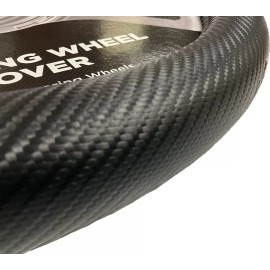 Automann Semi Truck Steering Wheel Cover Large Size 18 Inch Big Rig Trucks Blue/Carbon