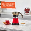 Imusa 6 or 3cup Electric Espresso Maker, Red