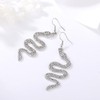 Snake Earrings for Women Gothic Rhinestone Snake Dangle Earrings Animal