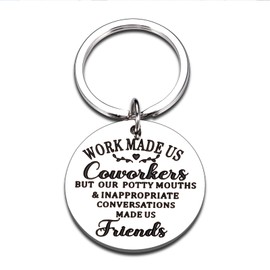 Coworker Gifts for Women Men Boss Coworkers Christmas Funny Keychain for Workmates Leaving Going Away Birthday Office Party Appreciation Gift Farewell Retirement Presents for Colleague Him Her