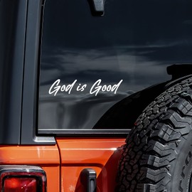 God is Good Decal Vinyl Sticker Auto Car Truck Wall Laptop | White | 5.5" x 1"