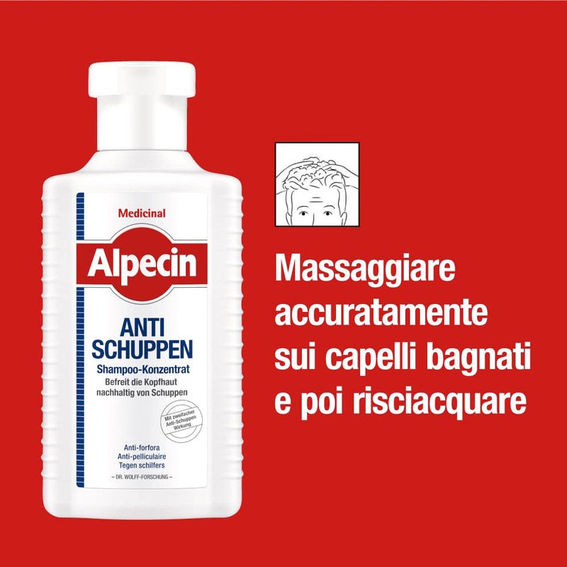 Alpecin Medicinal Shampoo Concentrate Anti-Dandruff - 2 x 200 ml