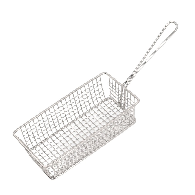 Stainless Steel Deep Fryer Basket with Long Handle Multifunction Easy