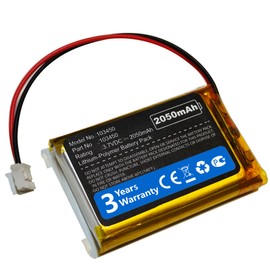 Nzzz 2050mAh 3.7V 103450 LiPo Battery with 2 Wires PH2.0mm Connector 103450 High Temperature Resistant Rechargeable Battery for Early Education Machine Beauty Instrument Headlamp Toys