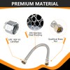 20-Pack HeSun 12-Inch Stainless Steel Braided Faucet Hose, 1/2" FIP
