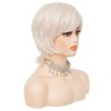 Siudus Blonde Short Wigs for Women Side Part Natural Layered