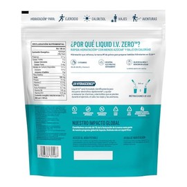 LIQUID I.V. Zero Electrolitos y Vitaminas en Polvo para preparar Bebida Hidratante sabor Durazno, 14 Sobres