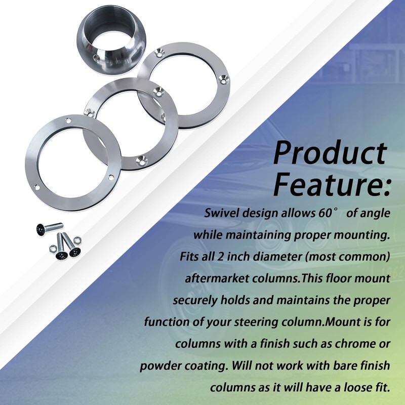 XTPTFABS Billet Aluminum Steering Column Swivel Floor Mount Compatible with