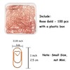100 PCS Cute Small Heart Paper Clips 1 inch, Rose