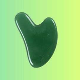Gua Sha Facial Tool Set, 2 Pack Guasha Tool for Face Massager, Natural Jade Stone Face Scraper for Eyes, Chin, Neck and Body Muscle Relaxing and Relieve, Present for Women (Green, One size)