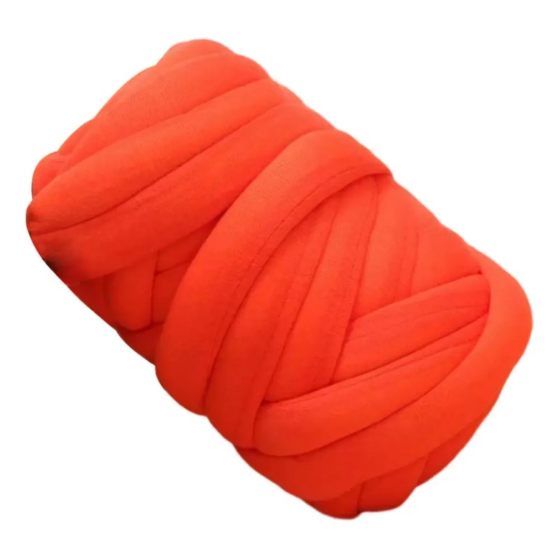 Hilado Grueso Del Poliéster Del Algodón Que Hace Naranja