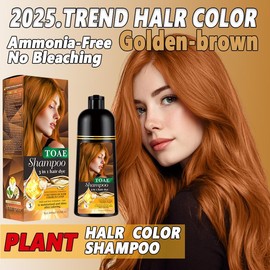 TOAE Herbal Hair Dye Shampoo for Men and Women, 3-in-1, Quick 15-Min Color, No Ammonia Gentle hair dye Haircare Fragrance Natural:_Chestnut