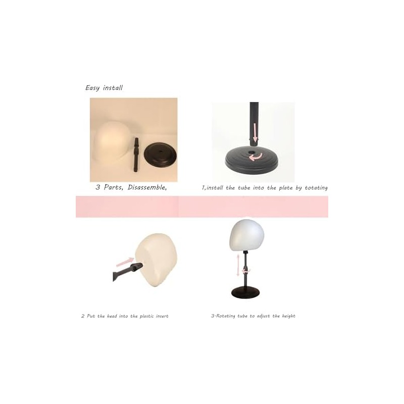 Soporte ajustable para peluca (AD02-White Egg)
