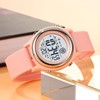 Reloj digital para mujer, con visualización LED, correa de silicona,