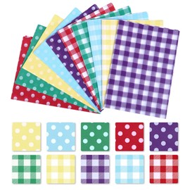 Naler 60 Sheets Dots & Buffalo Plaid Tissue Paper Rainbow Color Tissue Paper for Gift Wrapping Birthday Party Easter Christmas Holiday Decoration, 14x20 Inch