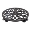 Sungmor Heavy Duty Cast Iron Plant Caddy,11" Round Potted Plant