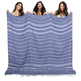 Giant Turkish Beach Towel Extra Large Throw Blanket Carnival Cruise Ship Essentials Yoga Mat Plane Must Haves Accessories Outdoor Campfire Glamping Rv Car Seat Western Natural Life Truck Necessities