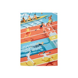 Coucke Wim' Les Athletes Printed Cotton Tea Towel 50 x 75 cm