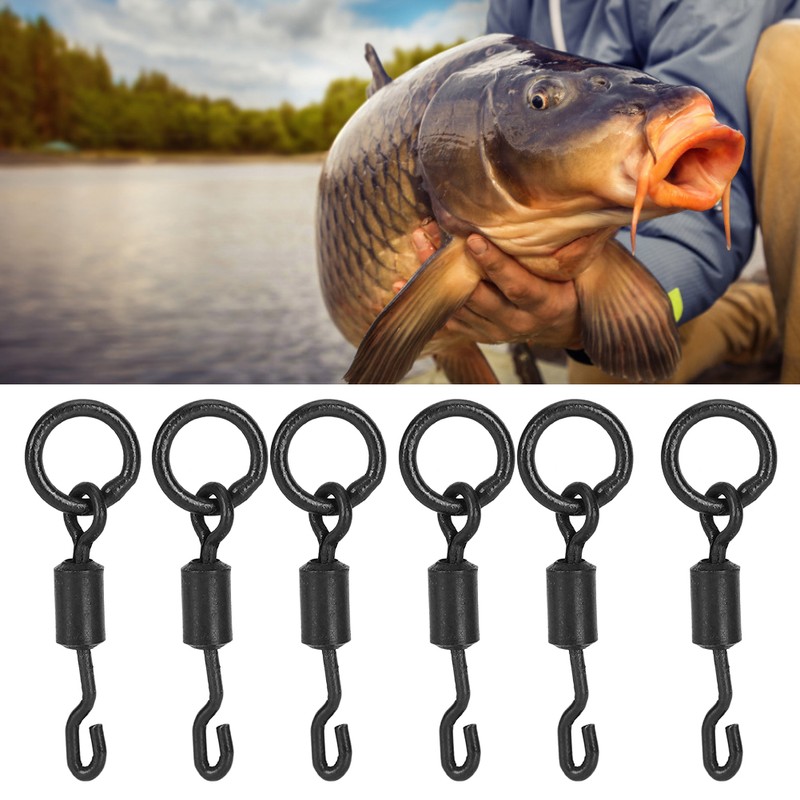 60pcs Universal Spinner Swivels Connector Single Hook Fast Change Carp