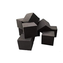 FoamRush 6" x 6" x 6" Pack of 10 (Charcoal) Pit Foam Blocks/Cubes for Skateboard Parks, Gymnastics Companies, and Trampoline Arenas
