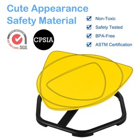 safisipapa Stimulate Learning with Kids Sensory Swivel Chair - Perfect Autism Spinning Chair for Sensory Play & Developing Body Coordination Skills (Yellow)