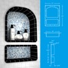 Uni-Green Recessed Shower Niche 17X25 Arch Double Shelf-Shower Cube for