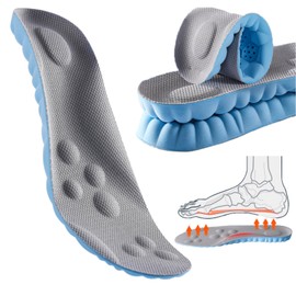 2 Pairs of Orthopaedic Insoles for Men and Women, Arch Support Shoe Insoles, Orthopaedic, Comfort Sports, Memory Foam Insoles Provide Cushioning, Breathable for Hiking, Running (35-36)