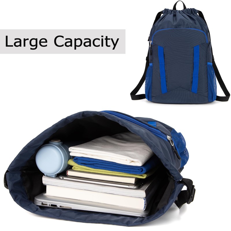 Veious Drawstring Soccer Backpack Basketball Bag for Football Volleyball Gym