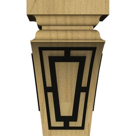 Ekena Millwork CORW03X03X06NETRBLAL Mini Nevio w/ IronCraft Traditional Inlay Wood Corbels, 3 1/2"W x 3 3/4"D x 6"H, Alder