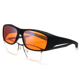 Cyxus Blue Light Filter Glasses Without Prescription Men Women Fashion Computer Protective Glasses Screen Glasses Gaming Glasses 8180, 01-orange