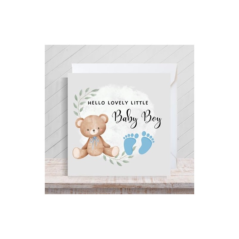 Second Ave Baby Boy Newborn Welcome Congratulations Blue Bear Square