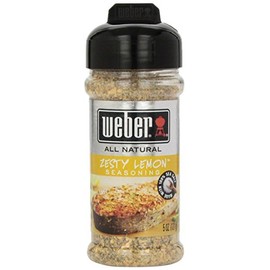 Weber All Natural Grill Seasoning, Zesty Lemon 5 Ounce (Pack of 3)