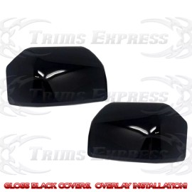 Trims Express 2015-2019 Ford F-150 Door Mirror Covers Cap-Upper Half 2Pc Gloss Black