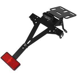 DBREAKS Motorcycle Number Plate Holder, Adjustable License Plate Holder, with Motorcycle Number Plate Reflector, Number Plate Lighting Motorcycle, Compatible with Most Common Motorcycle Models
