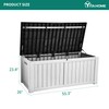YITAHOME 120 Gallon Large Deck Box, Resin Outdoor Storage Box