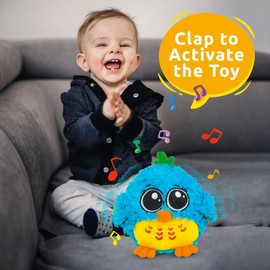 Baby Toys 6 to 12 Months & Up - 'Mr. Blue' Dancing & Singing Bird - Sound & Touch Activated Musical Toy for Boys & Girls - Ideal Gift for Infants, Babies & Toddlers