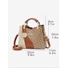 Women's Fashionable All Over Letters Print Handbag & Wallet, Mother's