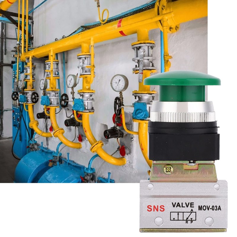 2 Position 3 Way G1/8 Pneumatic Mechanical Valve Push Button