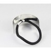 Silver metal cuff genie style ponytail holder stretch elastic pony