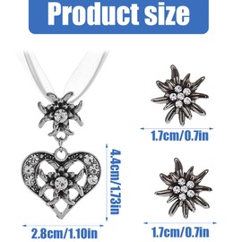 NHPY 3 piece jewellery sets for women, jewellery sets for costume blouse women, jewellery sets for Oktoberfest women's outfit, costume jewellery set