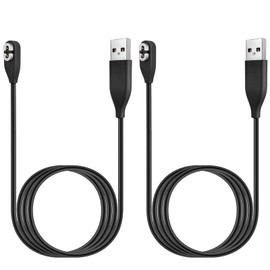 RUKUHOT 2 Pcs Replacement Charging Cable Flexible USB Cable with Magnetic Charger Connector Compatible with AfterShokz Aeropex/OpenComm & Shokz OpenRun/OpenRun Pro Headphones