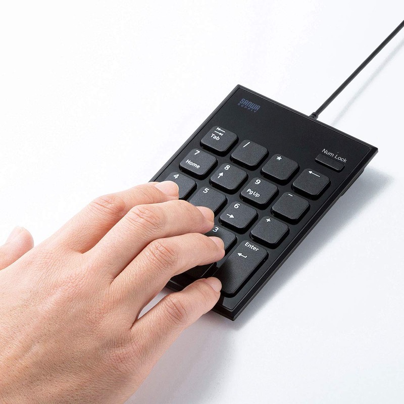 Sanwa Supply NT-23CBK Wired Numeric Keypad USB Type-C Connection Quiet